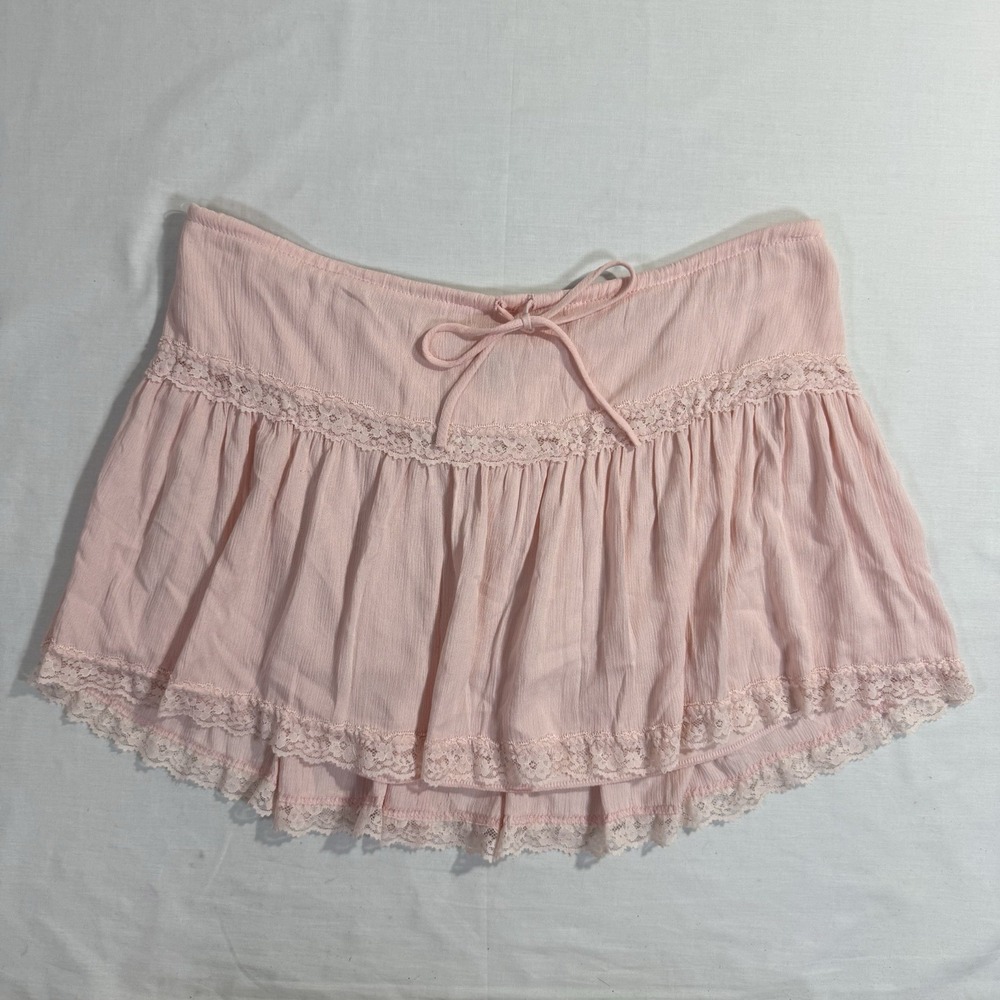 Windsor Skirt Womens Sz Large Pink Lace Ruffle Lined  NWT